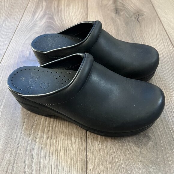 Dansko Sonja Black Oiled Mule Size 37 US 7 - Picture 1 of 8